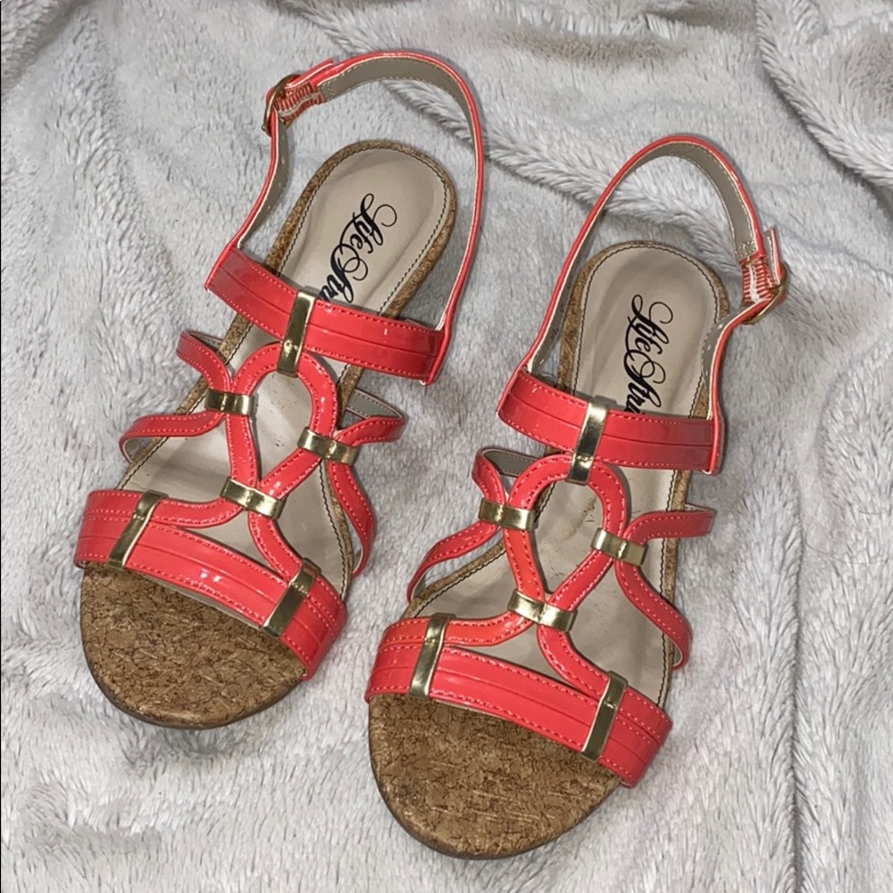 LifeStride Women’s Yorta Wedge Sandals Coral